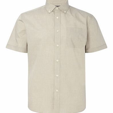 Bhs Stone Short Sleeve Plain Shirt, STONE BR51P02ANAT