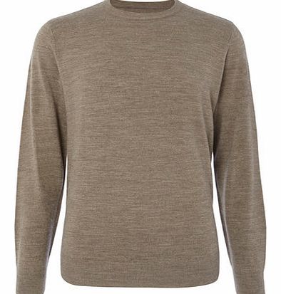 Bhs Stone Supersoft Crew Neck, Cream BR53A03FNAT