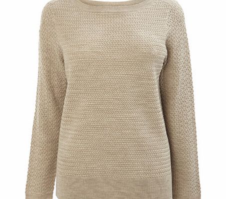 Bhs Stone Supersoft Stitch Jumper, stone 587250263