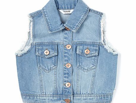 Bhs Stone wash denim gilet, stone wash denim