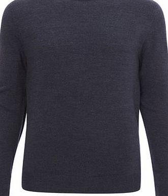 Bhs Supersoft Denim Blue Crew Neck Jumper, DENIM