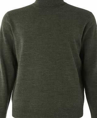 Bhs Supersoft Green Turtle Neck Jumper, Green