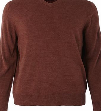 Bhs Supersoft Orange V Neck Jumper, Orange BR53A12FORG