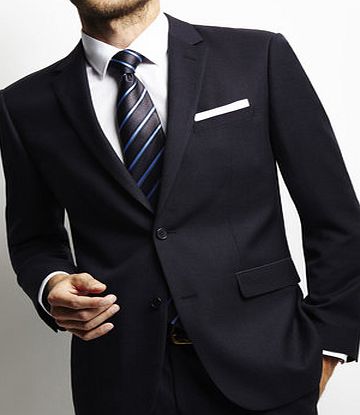 Bhs Tailored Navy Birdseye Jacket, Blue BR64T24ENVY