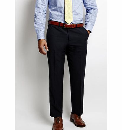 Bhs Tailored Navy Puppytooth Trousers, Blue