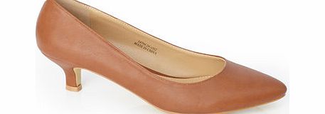Tan Kitten Heel Court Shoe, tan 2843020730
