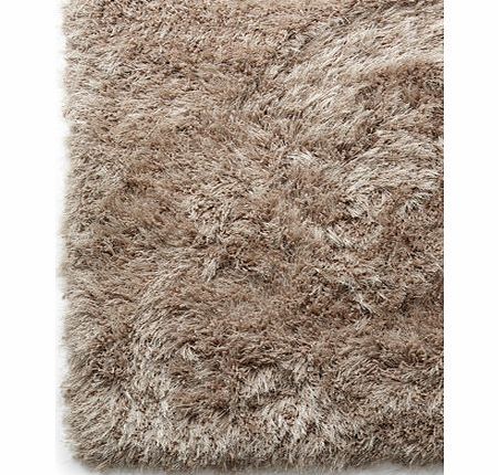 Bhs Taupe Capri Shaggy Shimmer Rug 160x230cm, taupe