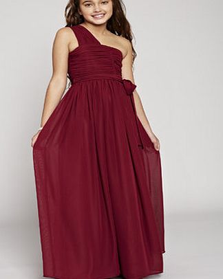 Bhs Teen Merlot One Shoulder Bridesmaid Dress,