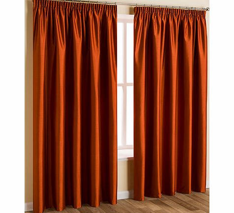 Terracotta plain faux silk blackout/thermal