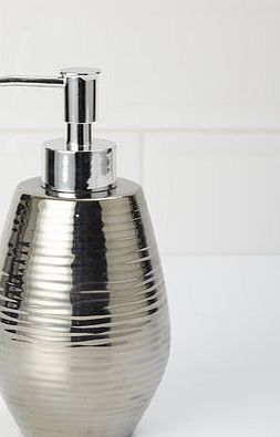 Bhs Textured Metalic Soap Dispenser, silver 1945690430