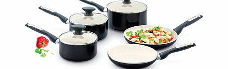 Bhs The Green Pan 5 piece Cookware Set, black