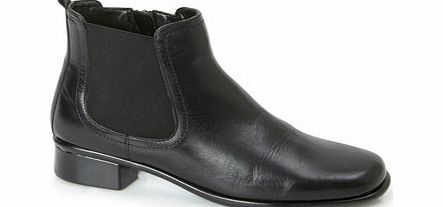 Bhs TLC Black Leather Chelsea Ankle Boot, black