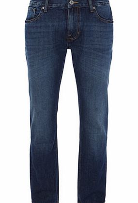 Bhs Trait Mens Mid Blue Slim Fit Jeans, Blue