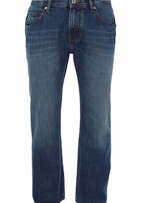 Bhs Trait Mens Vintage Bootcut Jeans, Blue BR59F06EBLU