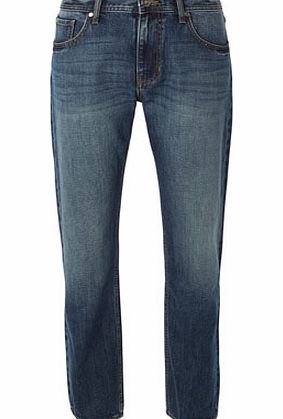 Bhs Trait Mens Vintage Slim Fit Jeans, Blue
