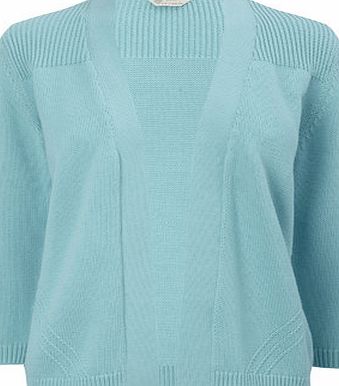 Bhs Turquoise Short Cotton E2E Cardigan, Turquoise