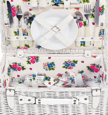 Bhs Vintage Floral 2 Person Hamper, white 9578780306