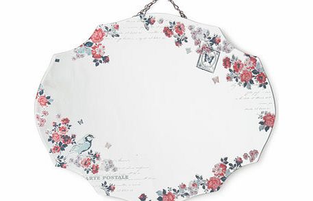 Bhs Vintage scalloped printed wall mirror, multi