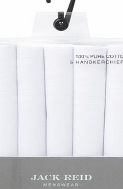 Bhs White 5 Pack Handkerchiefs, WHITE BR63K17ZWHT
