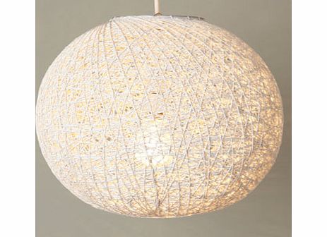 Bhs White Abaca Ball Shade, white 9724390001