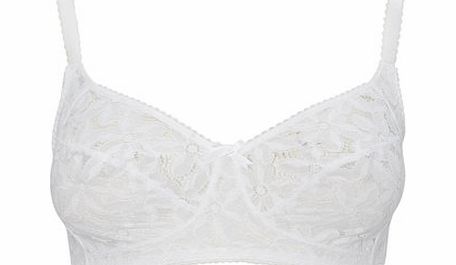 Bhs White Blossom Lace Non Wired Bra, white 2304280306