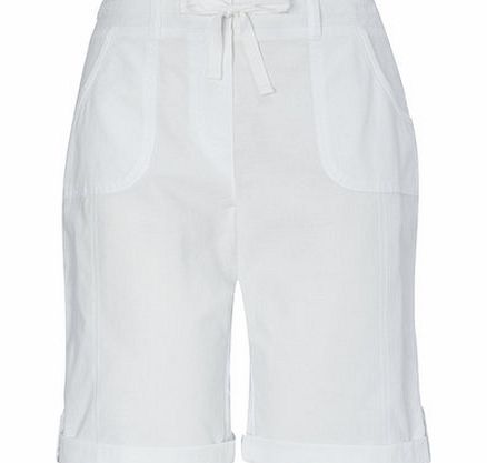 Bhs White Cotton Shorts, white 2207700001