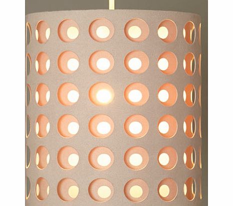 Bhs White fabric holes cylinder shade, white