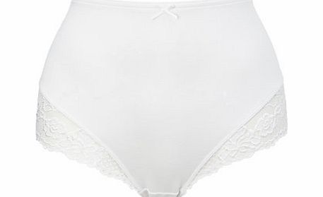 Bhs White Lace Full Brief, white 4803870306