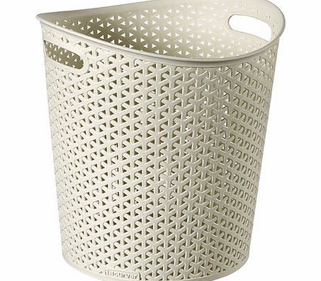 Bhs White My Style Waste Paper Basket, white