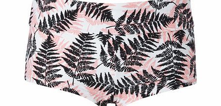 Bhs White Palm Print Swim Short, white/multi 209357550