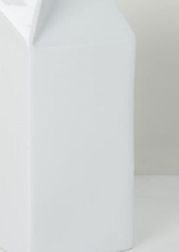 Bhs White Retro Square Milk Jug, white 9574490306