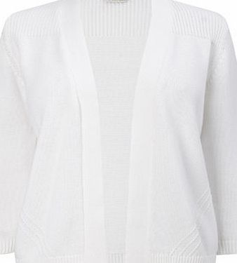 Bhs White Short Cotton E2E Cardigan, white 588260306