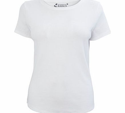 Bhs White Short Sleeve Crew Neck Top, white 2424170306