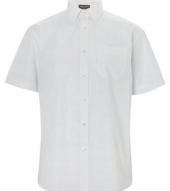 White Short Sleeve Shirt, White BR66S01XWHT