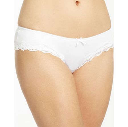 Bhs White Viscose Brazilian Brief, white 4846530306