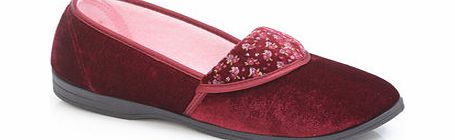 Bhs Wine Print Turn Tab Slipper, wine 6006930167
