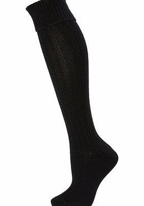 Bhs Womens Black 1 Pair of Chunky Knee High Socks,