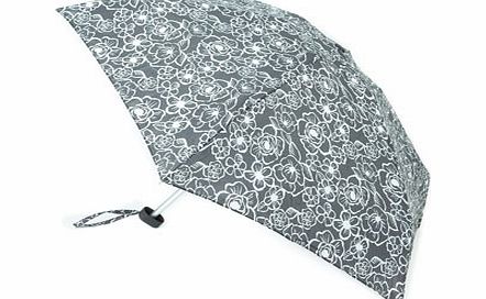 Bhs Womens Cabbage Rose Mini Flat Umbrella,