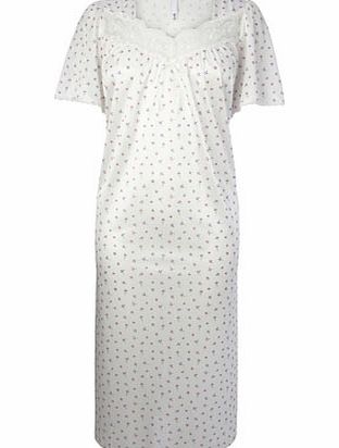 Womens Cream multi Lottie Floral Nightdress,