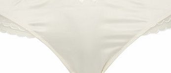 Bhs Womens Cream Satin Knicker, cream 2304740004