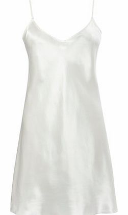 Womens Cream Satin Reversible Chemise, cream