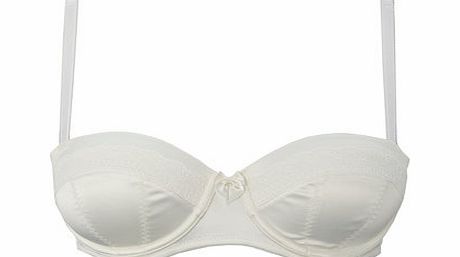 Bhs Womens Cream Satin Underwired Bra, cream