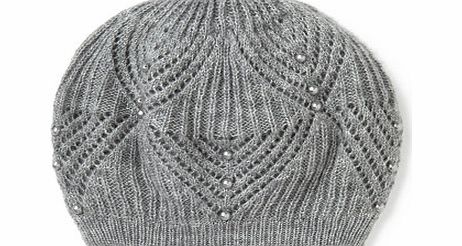 Bhs Womens Grey Pearl Beret, grey 6606030870