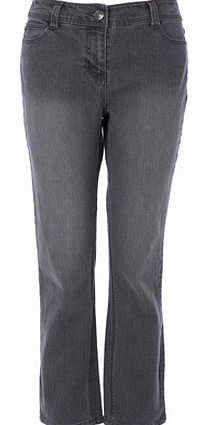 Bhs Womens Grey Petite Straight Leg Jean, grey