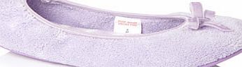 Bhs Womens Lilac Velvet Bow Ballerina Slipper with