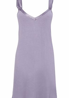 Bhs Womens Lilac Viscose Plain Chemise, lilac