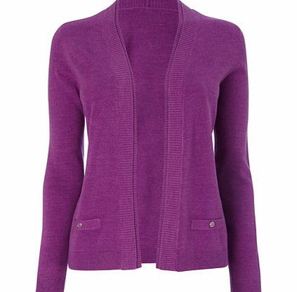 Womens Magenta Short Edge to Edge Cardigan,