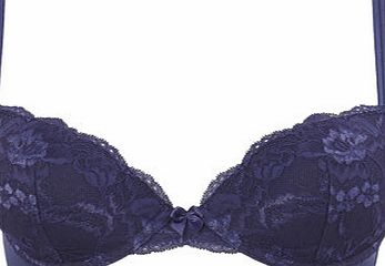 Bhs Womens Navy Lace Plunge Bra, navy 2304160249