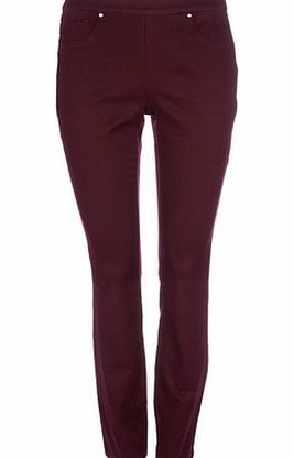 Bhs Womens Petite Purple 5 Pocket Jean, berry