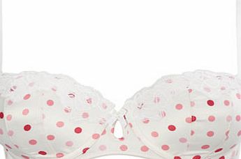 Bhs Womens Pink Spot Mardi Gras Balcony Bra, pink